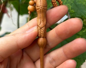 Wood carving leaf Ear Scoop Portable Ear Cleaning Tool Ear Pick Ear Wax Copper Ear Scoop Accessories Gift Metal Pendant Key Chain Charms 001
