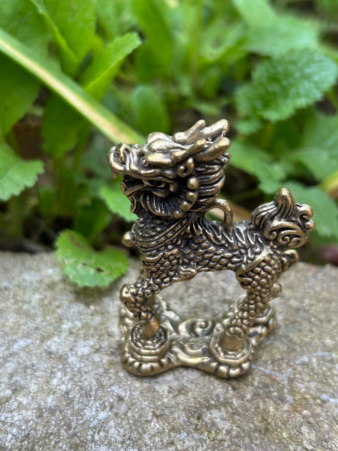 Pair Wealth Mini Qilin Statue Feng Shui Decor Pi Yao, Copper Kylin ...