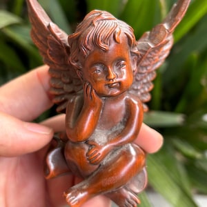 Antique Wood Angel - Etsy