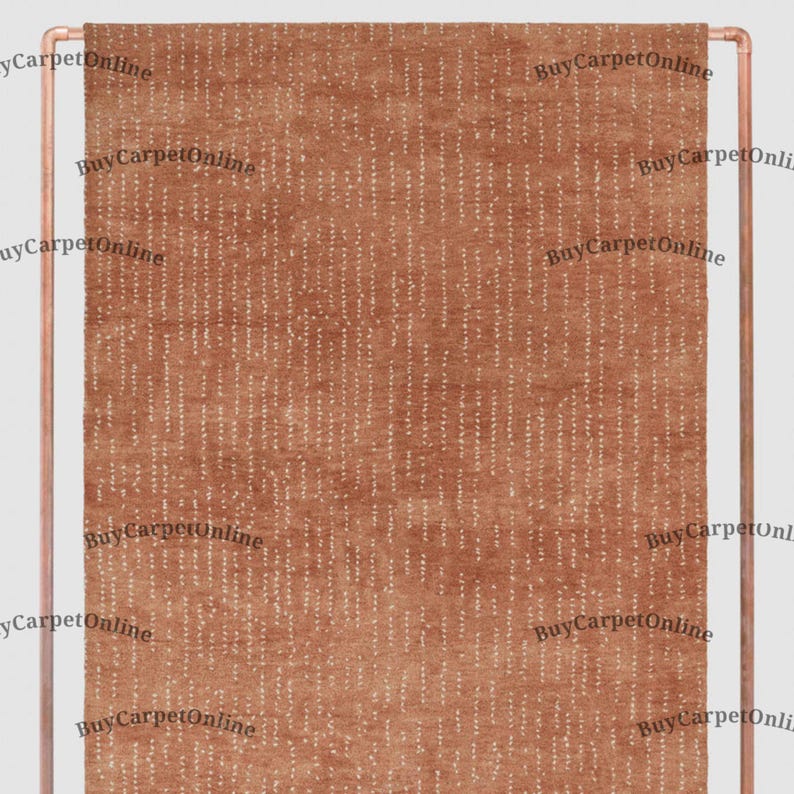 Rust 8x10 Rug Atashi Rust 8x10 Hand Knotted Area Rug Woolen for Living Room Rug ...