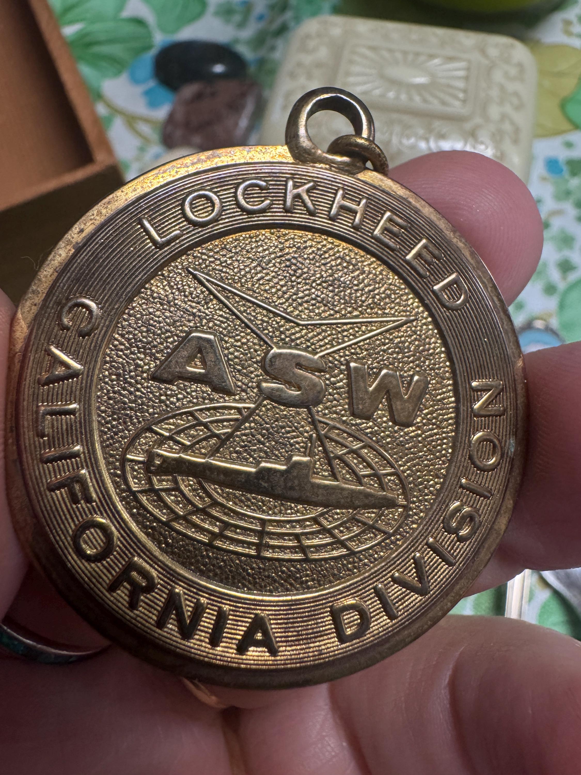 Vintage RARE 1950s-60s Lockheed Martin Aerospace Keychain Token ...