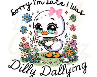 Silly Goose PNG: Dilly Dallying Clip Art (Digital Download)