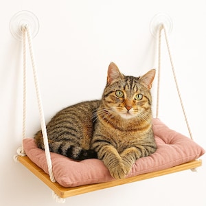 Cat Hammock • Cat Bed • Window Perch for Cats • Cat Window Seat • Cozy Cat Window Bed • Hanging Cat Furniture