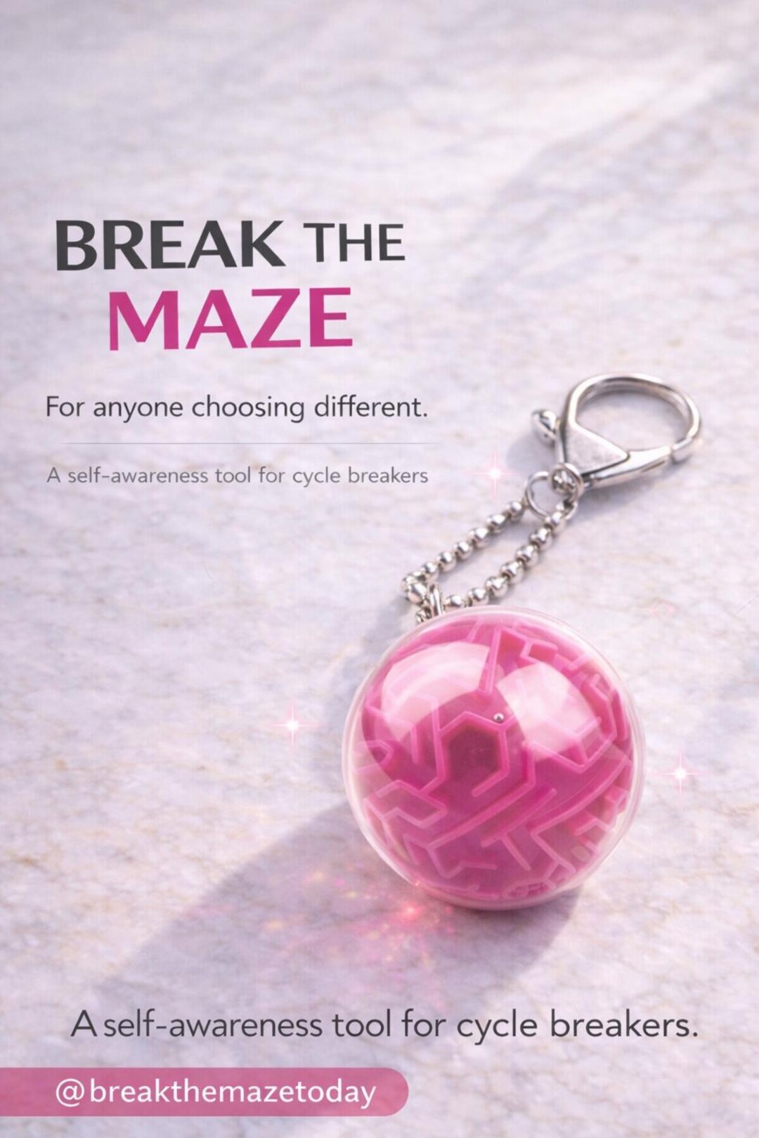 Break the Maze™ – Cycle Breaker Keychain | Self-awareness Tool for ...