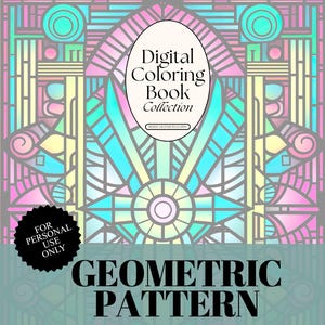 Geometric Coloring Book: 48 Abstract Pattern Pages (PDF Download)