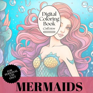 Mermaid Coloring Book: 27 Fantasy Ocean Designs for Adults (PDF Download