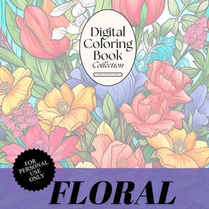 Floral Coloring Book for Adults: 31 Botanical Designs (PDF Download)