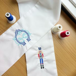 Monogram Wreath Sash