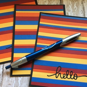 LGBTQ Pride Greeting Cards: Rainbow Hello - Handmade Set