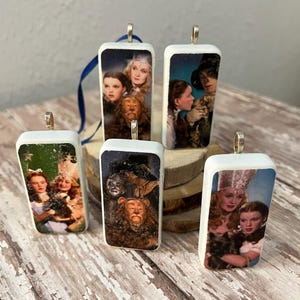 Wizard of Oz Domino Pendant: Upcycled Handmade Jewelry