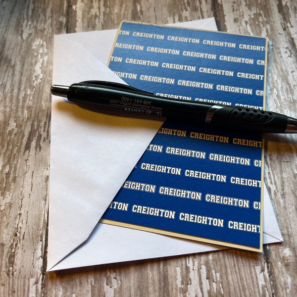 Creighton University/College Blue Jays handmade note cards.