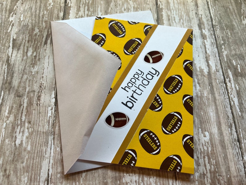 Pittsburgh Steelers, Happy Birthday Card. Birthday Card for Him/her ...
