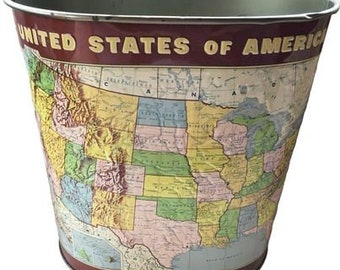 Vintage Trash Can - Etsy