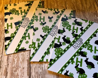 4H Farm Thank You Note Cards: Clover & Animal Theme