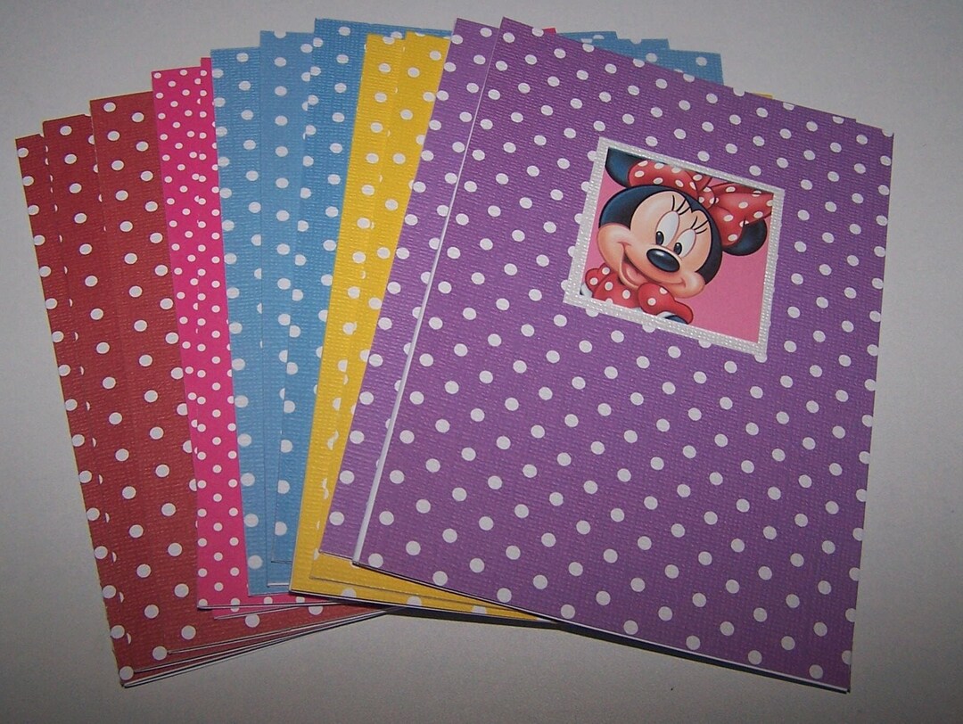 Disney Mickey Mouse Handmade Note Card Set. Pluto Goofy - Etsy