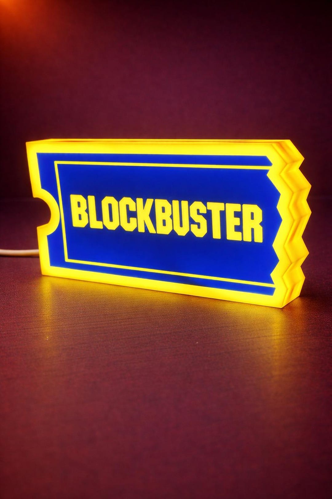Blockbuster Led Sign Blockbuster Video NEW Lightbox – Retro 90s Movie Store Sign | Handmade ...
