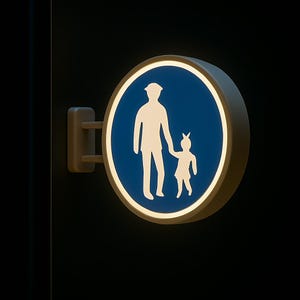 Haunted Japan Pedestrian Sign NEW Lightbox Magnet | Creepy Yokai Street Sign | Urban Legend Collectible
