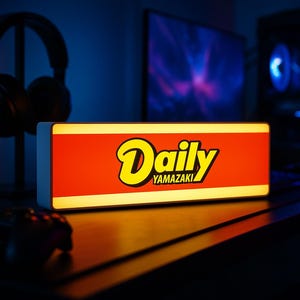 Retro Japanese Lightbox – Conbini-Inspired Desk Lamp | USB LED Sign | Game Room Decor | Daily-Style Tokyo Night Aesthetic