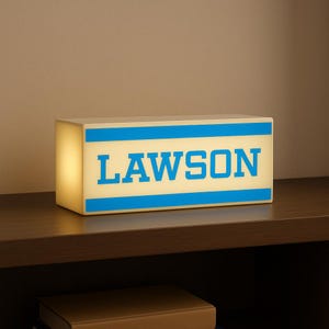 Lawson Lightbox | Retro Japanese LED Sign | USB Rechargeable Night Light | Tokyo Convenience Store Decor | 3D Printed Japan Gift