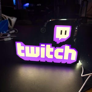 Twitch Lightbox – 3D Printed LED Sign for Gamers, Streamers & Fans
