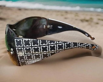 小物 00s GUCCI Rimless Shield Sunglasses Y2K Y2K Gucci Shield 