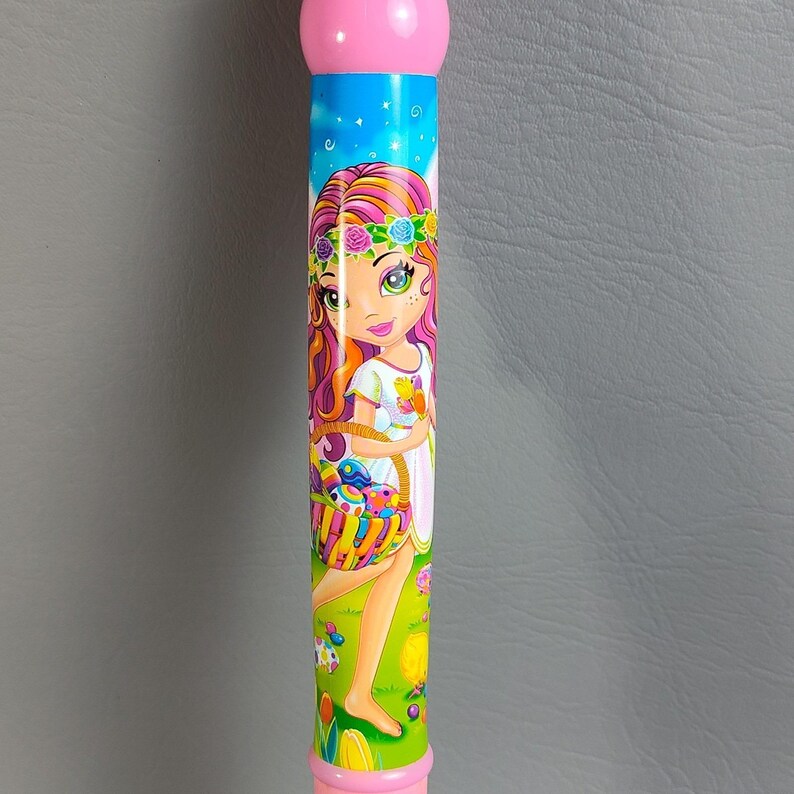 Vtg Lisa Frank Nalani Jumbo Easter Pen 11" Hawaiian Fairy Girl Egg Basket Chicks image 2