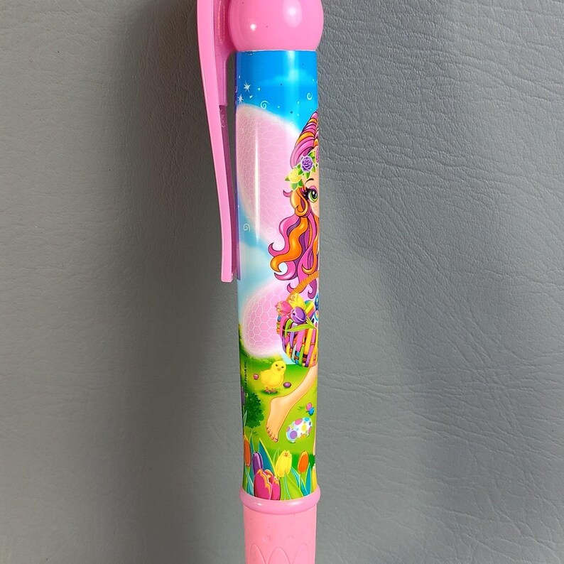 Vtg Lisa Frank Nalani Jumbo Easter Pen 11" Hawaiian Fairy Girl Egg Basket Chicks image 5