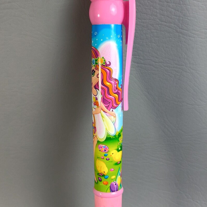 Vtg Lisa Frank Nalani Jumbo Easter Pen 11" Hawaiian Fairy Girl Egg Basket Chicks image 3