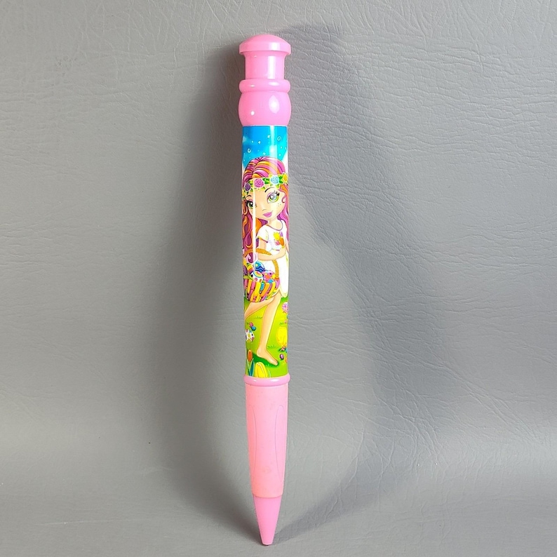 Vtg Lisa Frank Nalani Jumbo Easter Pen 11" Hawaiian Fairy Girl Egg Basket Chicks image 1