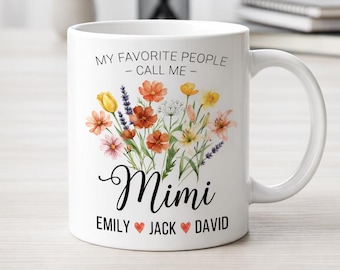 Personalized My Favorite People Call Me Mimi Mug, Custom Grandma Mug, Mother's Day Gift