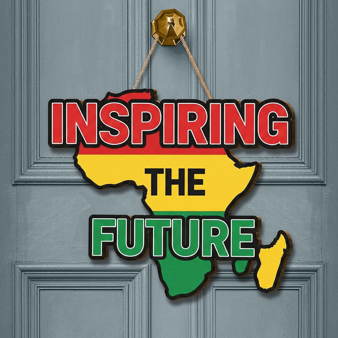 Inspiring the Future Africa Map Wooden Wall Sign Pan African Decor - Etsy