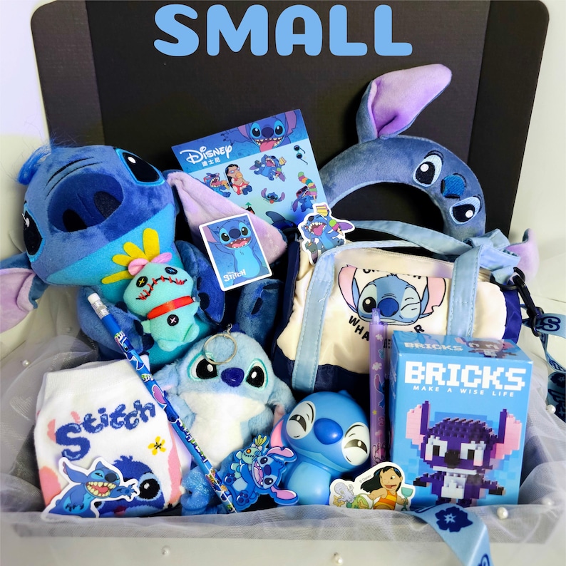 Stitch Personalized Mystery Gift Box, Adorable Blue Alien Surprise Box ...