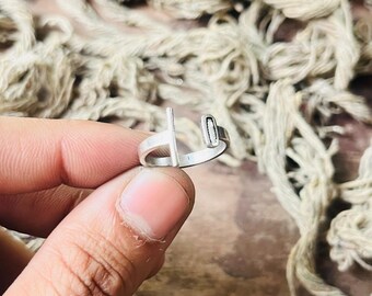Bague ligne barre minimaliste, bague en argent sterling 925 pour femme, bijoux géométriques modernes en argent, bague en argent minimale