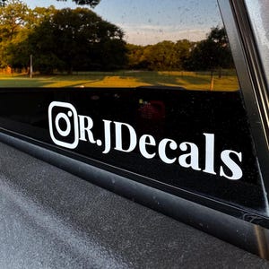 Custom Instagram Handle Decal: Personalized Social Media Tag