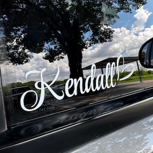 Custom Name with Heart Vinyl Decal