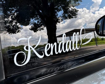 Aangepaste naam met hart vinylsticker