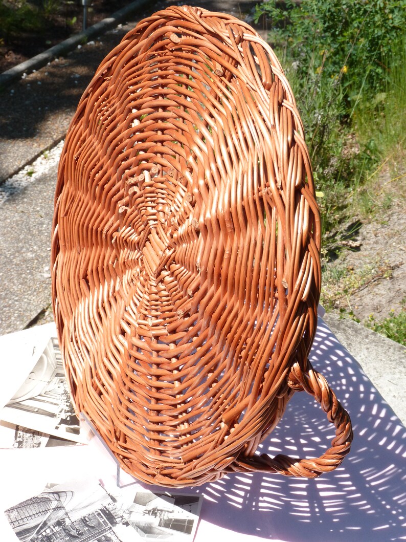 15 Vintage Round Wicker Rattan Tray Rustic Decor | Etsy
