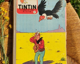 TINTIN Le Journal des jeunes de 7 à 77 ans - Album 27 - Recueil du journal Tintin - BD Français - 1956 - Collection - Rare