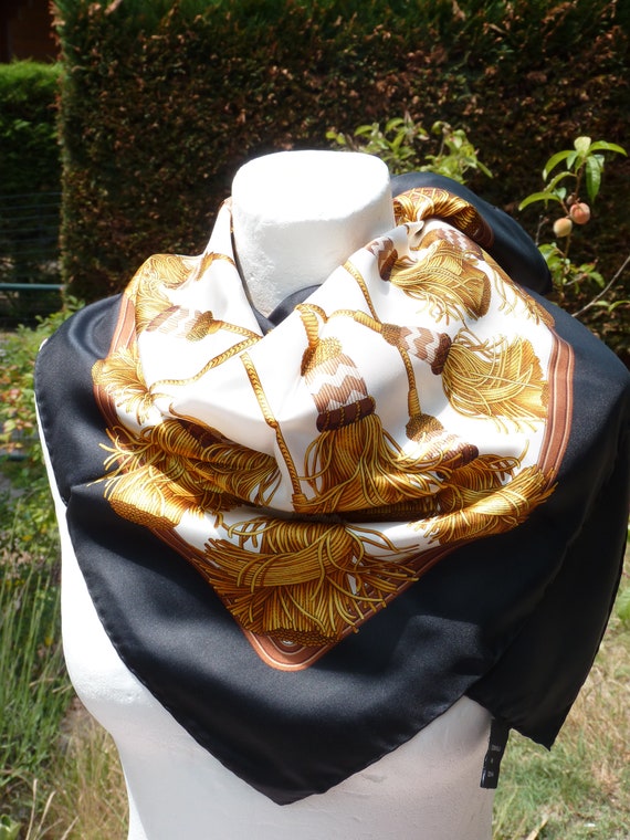 French Vintage Jean Patou Silk Scarf