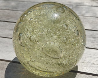 Vintage Bubbled Glass Sphere Paperweight - Home Decor - Collectible - Gifts Ideas - Eye - Cather Glass Sphere Vintage Decor