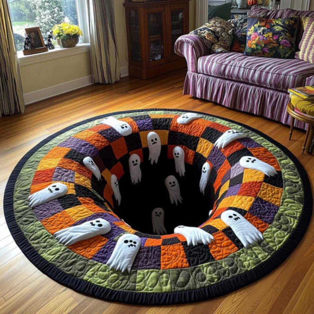Ghost Rugs Halloween Ghost 3D Printed Rug, Halloween Ghost Welcome Mat, Ghost ...