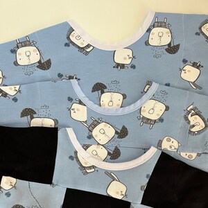 SET of 3 ORGANIC long sleeve bibs - special price - small and large size