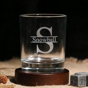 Personalised 11oz Whiskey Glass Engraved Custom Glassware Personalized Glass for Whiskey Drink Birthday Gift Wedding Gift for Him or Her