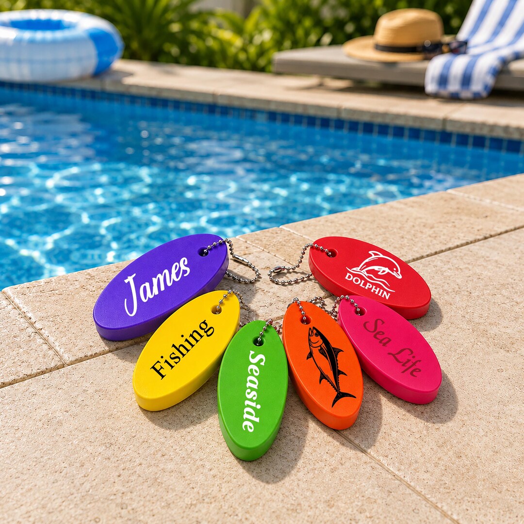 Personalized Lightweight Floating Keychain, Custom Name and Logo, Gifts ...