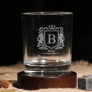 Personalised 11oz Whiskey Glass Engraved Custom Glassware Personalized Glass for Whiskey Drink Birthday Gift Wedding Gift for Him or Her