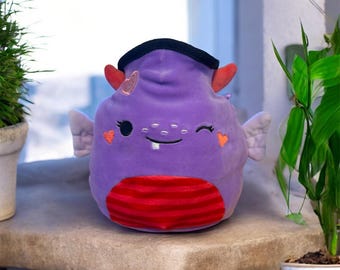 Handgemaakte pluche vampierkrijttas – uniek klimcadeau