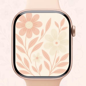 Pink White Floral Apple Watch Wallpaper