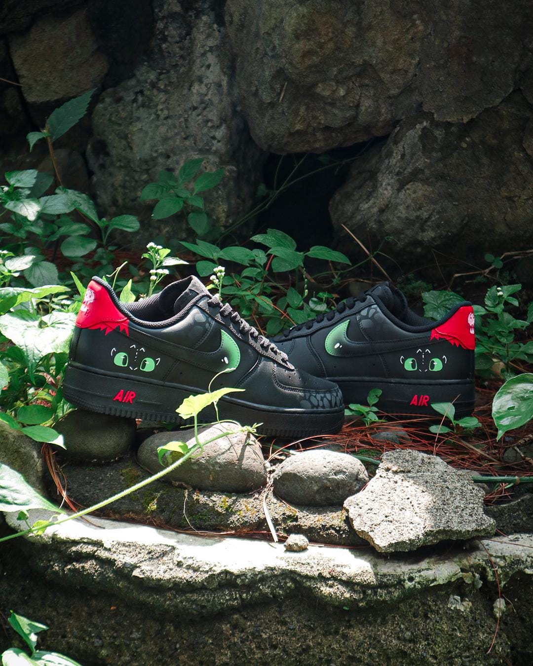 龍さま専用 AF1 ドリップペイント Custom Paint Sneakers How to Train Your Dragon Toothless Nike Air