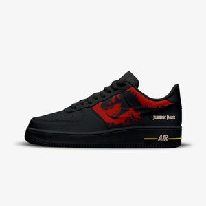 Nike Air Force Custom Paint Jurassic Park Trex Red