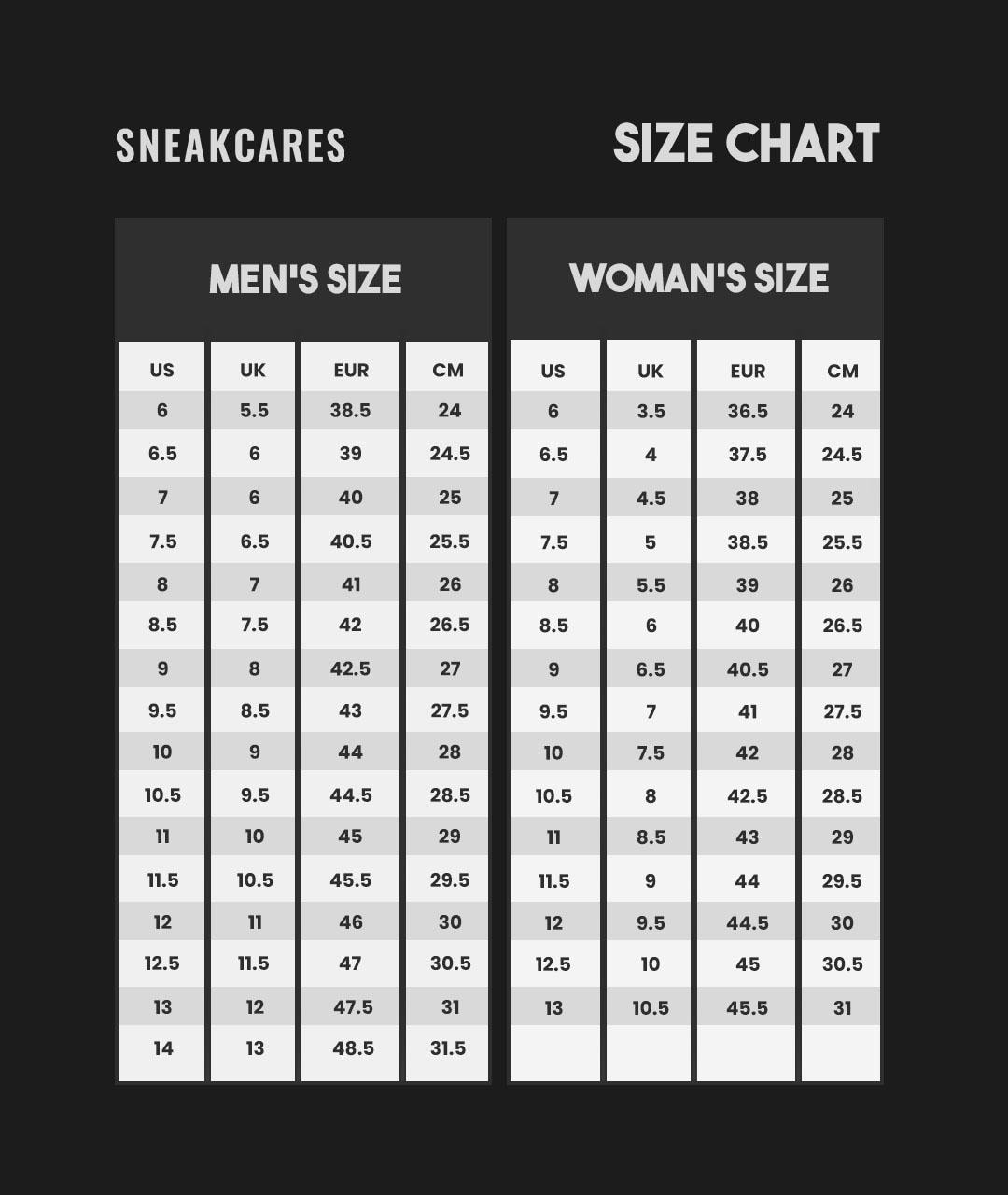 air force 1 mens to womens sizing